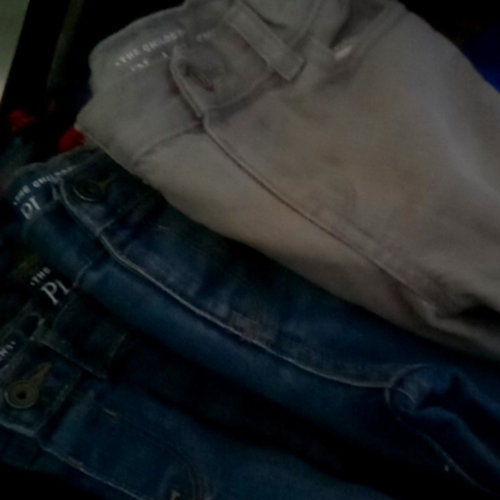 Four pairs of blue jeans , brand childs place,size 3t